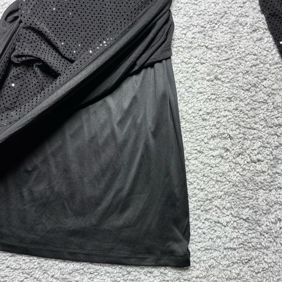 Elodie Dress Womens Small Mock Neck Long Sleeve Bodycon Sequins Lined Shine NEW - Picture 5 of 7